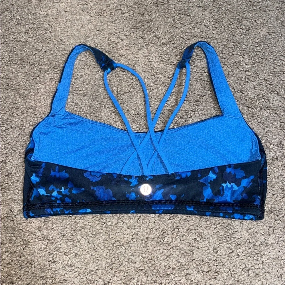 Lululemon Free to Be Sports Bra Strappy Dandy Digie‎ Porcelaine Black 6